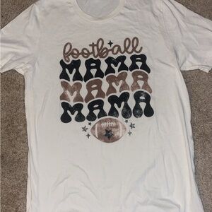 Bella Canvas Football Mama Cream Tee